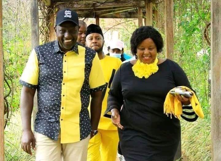 File image of Bishop Margaret Wanjiru and President William Ruto.